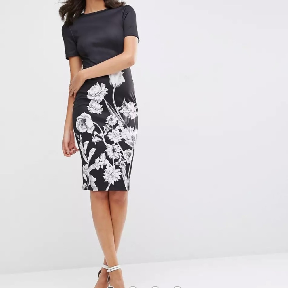 ASOS scuba midi t-shirt dress